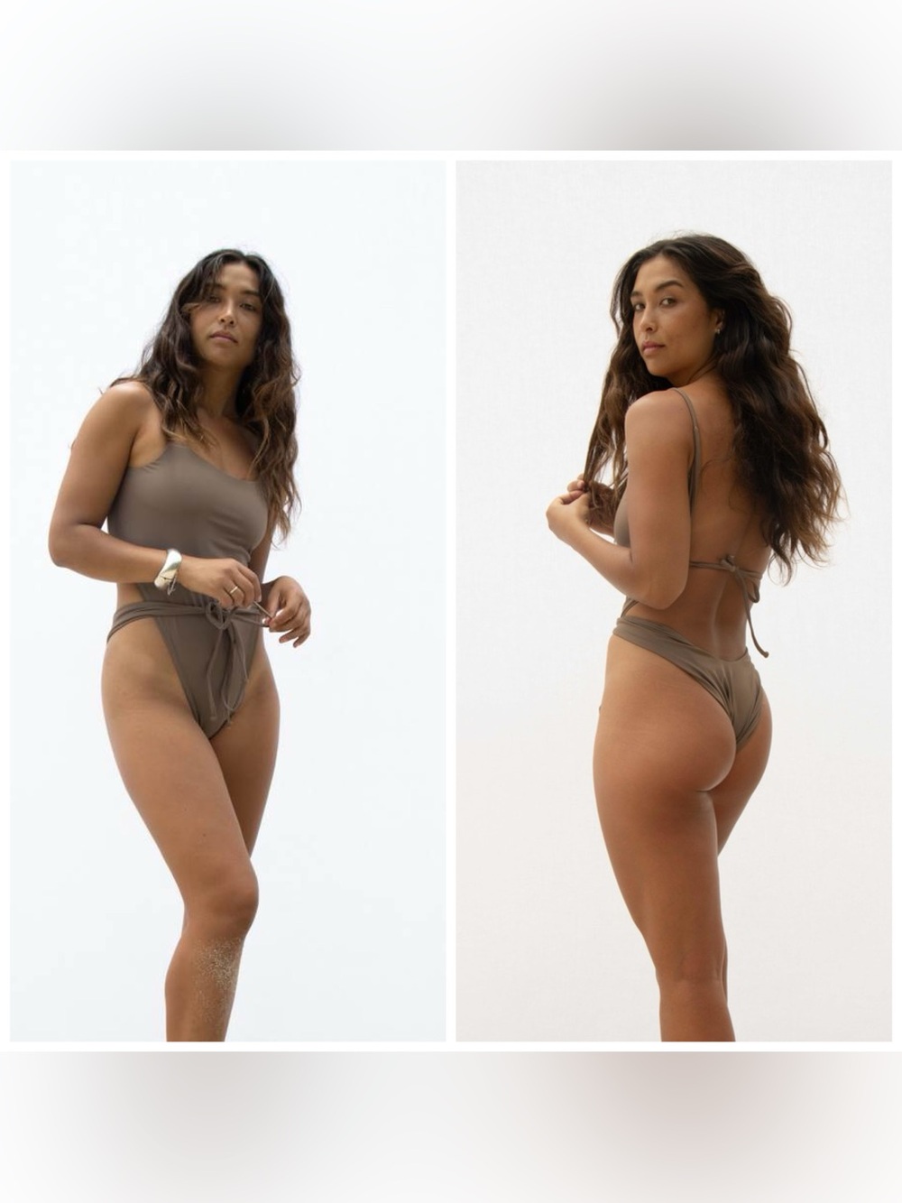 Free People Mare Perpetua Essential One Piece Swimsuit XL Brown